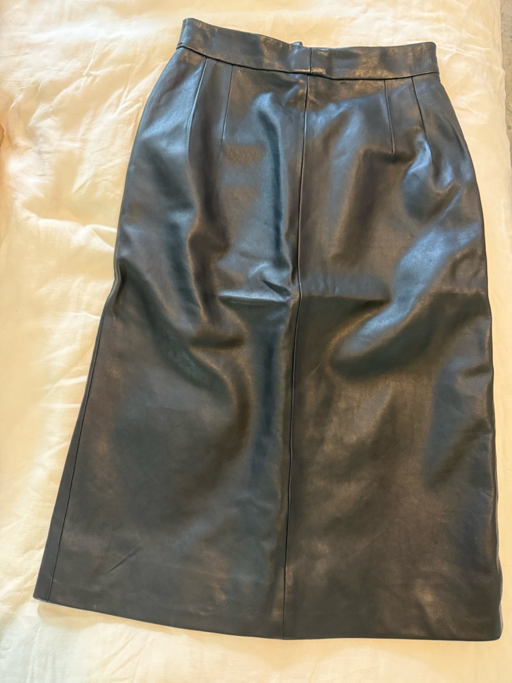 Nili Lotan Leather Midi Pencil Skirt EUC
